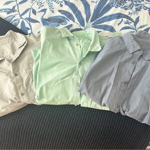 Set of 3 - Lululemon long sleeve button downs